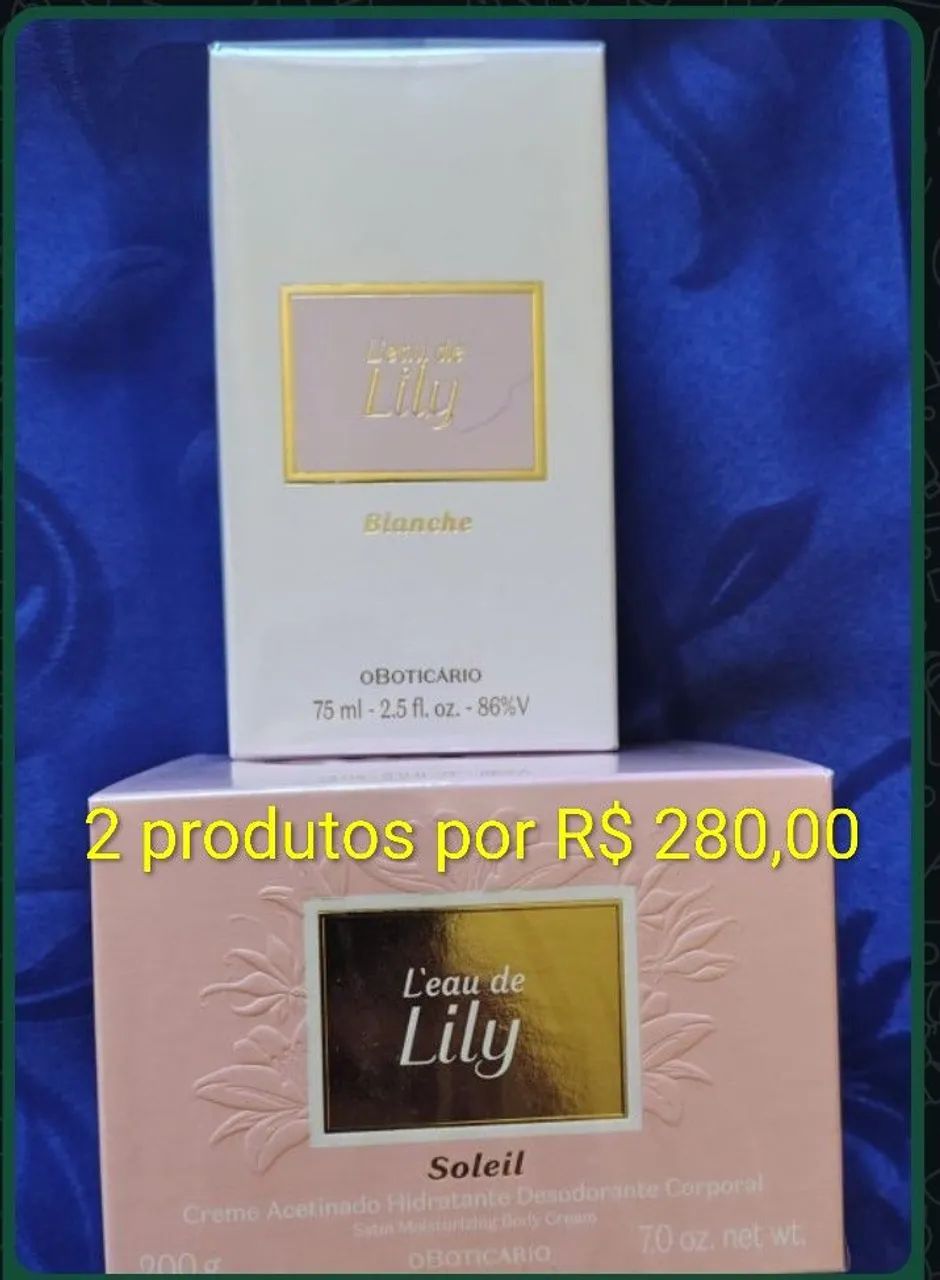Super promoção de L'eau de Lily e Eau de Parfum Lyli com hidratante de pote. - Foto 3