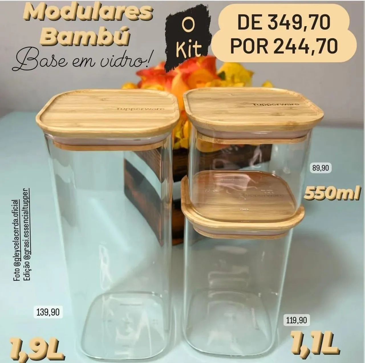 Modulares bambú Tupperware 