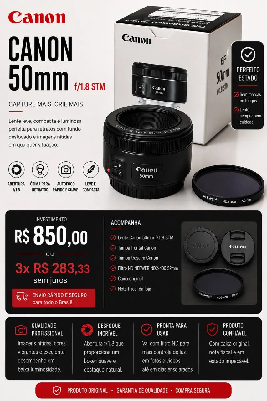 Lente canon Ef