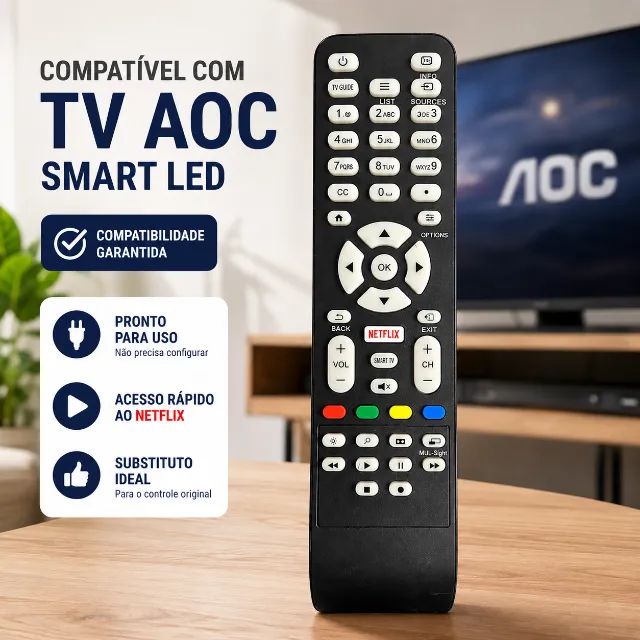 Controle Remoto Compatível Com Televisão Aoc 