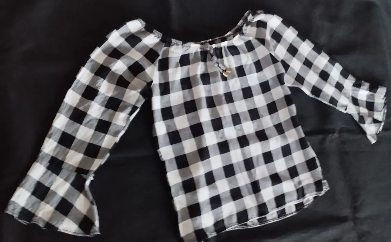 Blusa xadrez infantil
