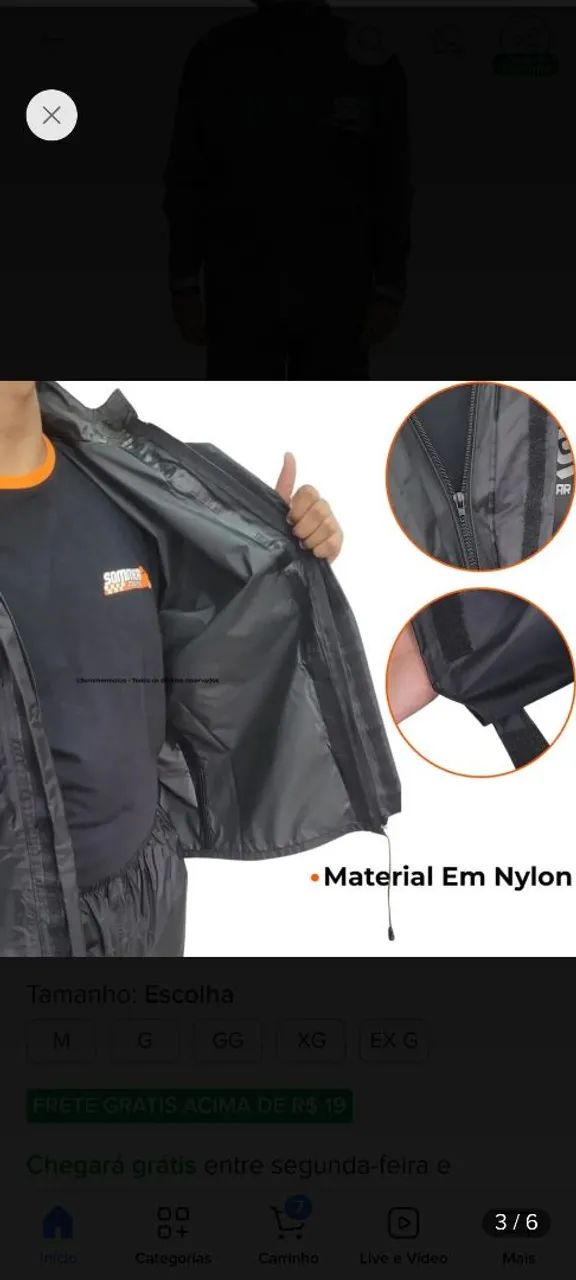 Conjunto de Chuva Star Capas Tam M - Foto 3