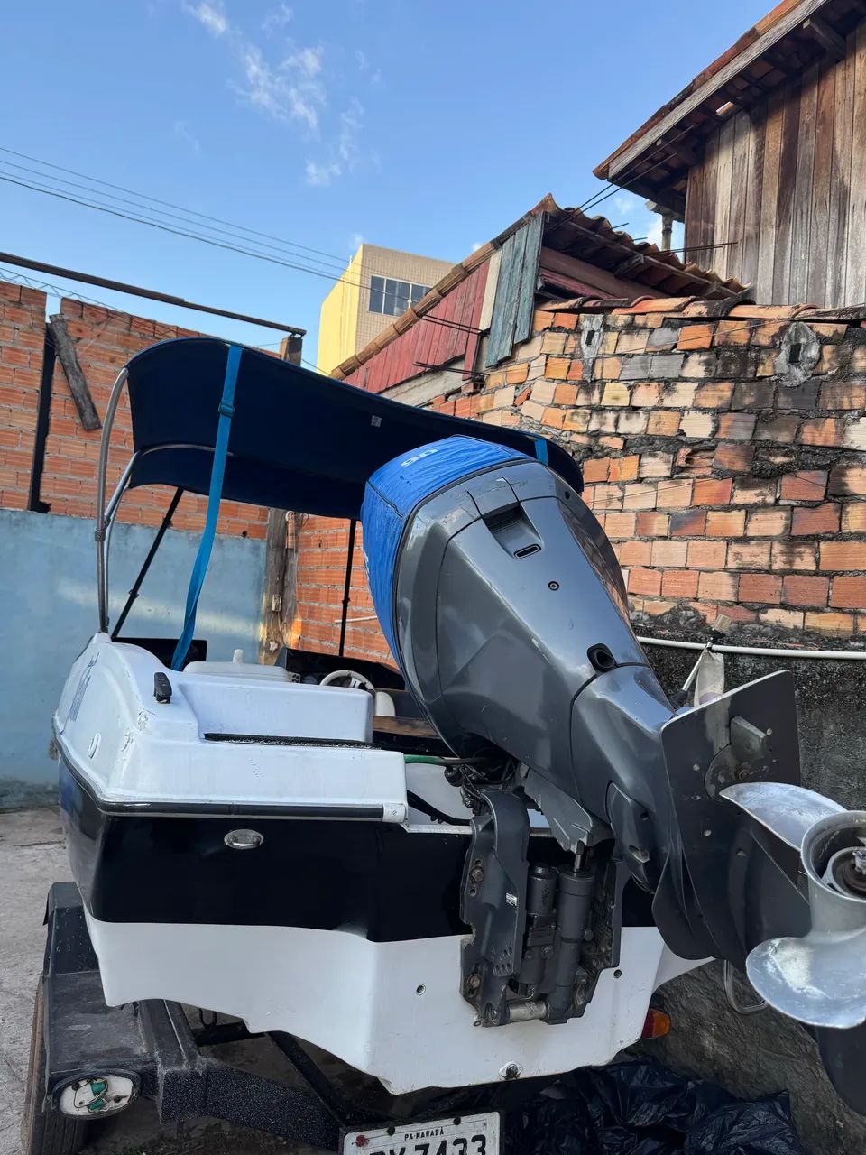 Lancha completa super confortável motor 90  - Foto 5