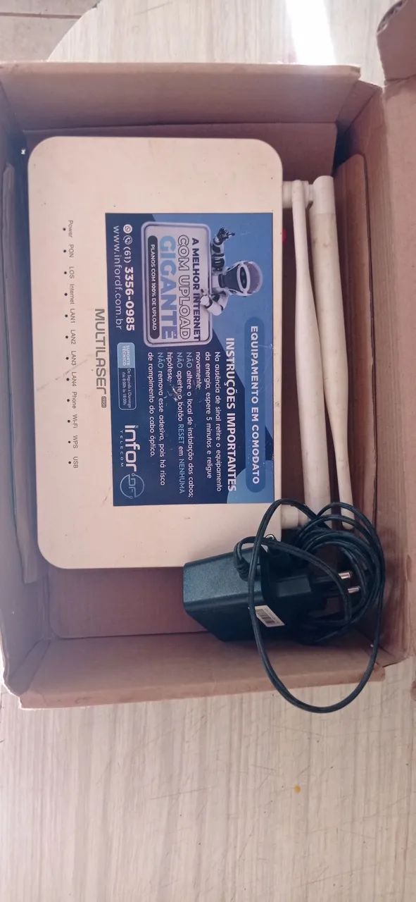 Equipamento da Multilaser para internet 