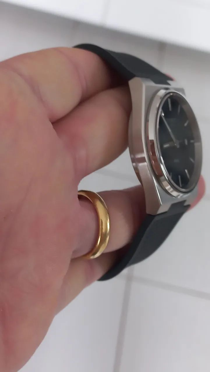 RELÓGIO TISSOT PRX( MOSTRADOR PRETO) *PULSEIRA SILICONE* - Foto 3