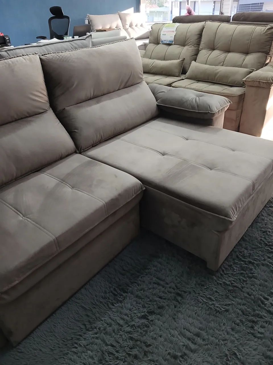 Sofa retrátil reclinável, pietra, 2,20, 18x sem juros  - Foto 2