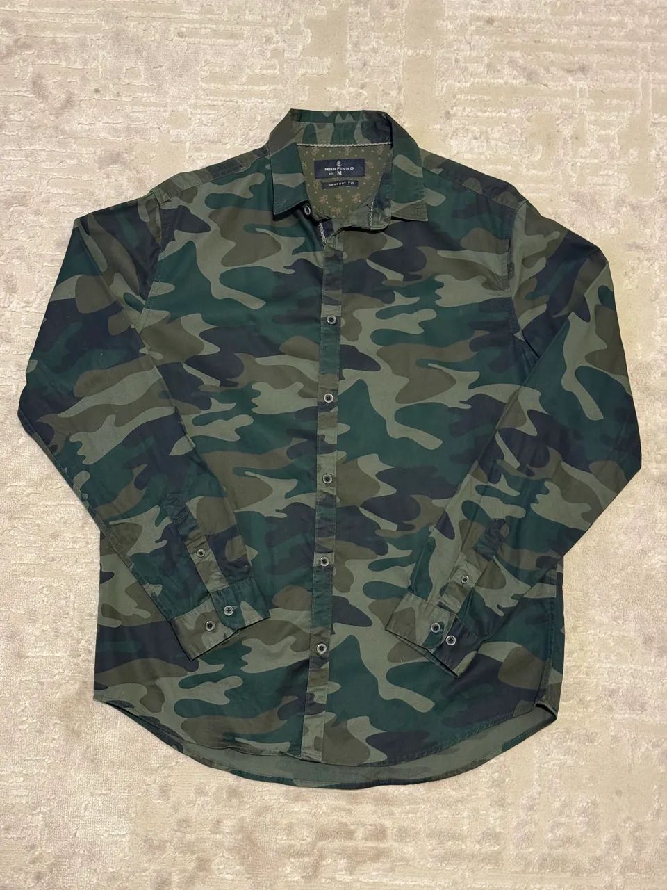 Camisa de botão 100% algodão - Marfino