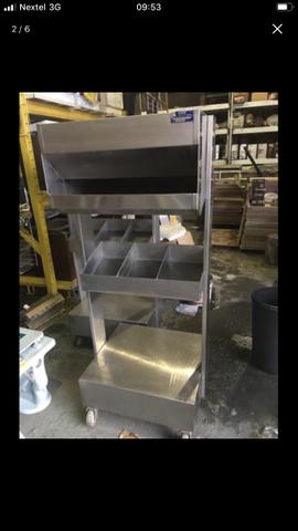 Porta talher, pratos e pães industrial. Tudo em aço inox!!!! - Foto 3