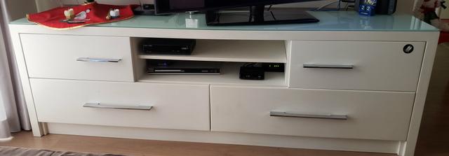 Rack branco com tampo de vidro - Foto 3