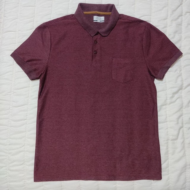 Camisa polo masculina vinho P