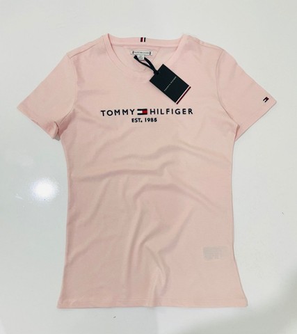 Camiseta Feminina Tommy Hilfiger Logo Bordado  original