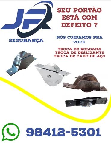 Troca de roldanas e deslizante portão alumínio e ferro