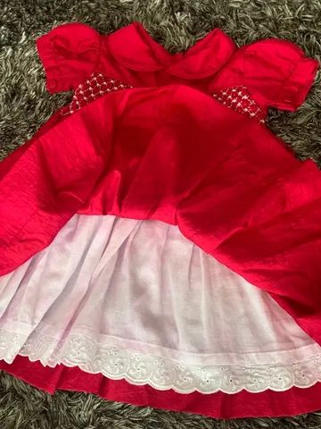 Vestido infantil Vermelho - Foto 3