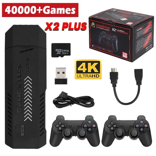 Gamestick X2 64GB 20000 jogos 2 controles sem fio 4k - Games Você Compra  Venda Troca e Assistência de games em geral