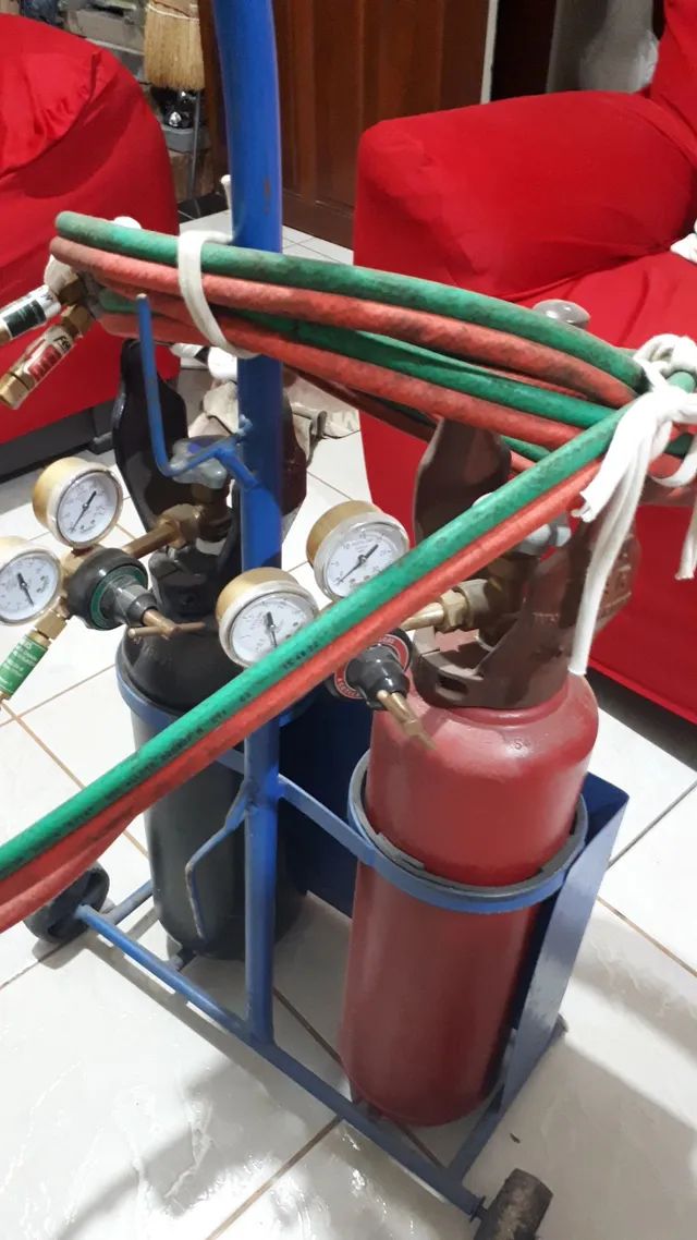 Kit de maçarico completo novo oxigenio e acitileno  - Foto 3