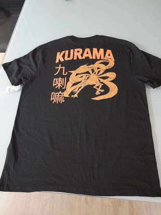 Camisetas Naruto 12 modelos disponíveis tecido 100% algodão fio 30.1, Preta  com símbolo da AKATSUKI.