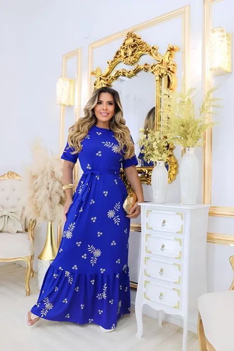 Kit 2 Vestidos estampados com babados (PODE ESCOLHER) - Foto 2