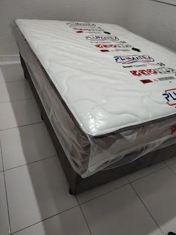 Cama casal base mais colchão casal molas ensacadas