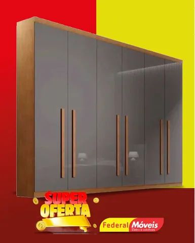 Guarda Roupa 100% MDF 6 Portas 4 Gavetas Super Lindo Fazemos Entrega