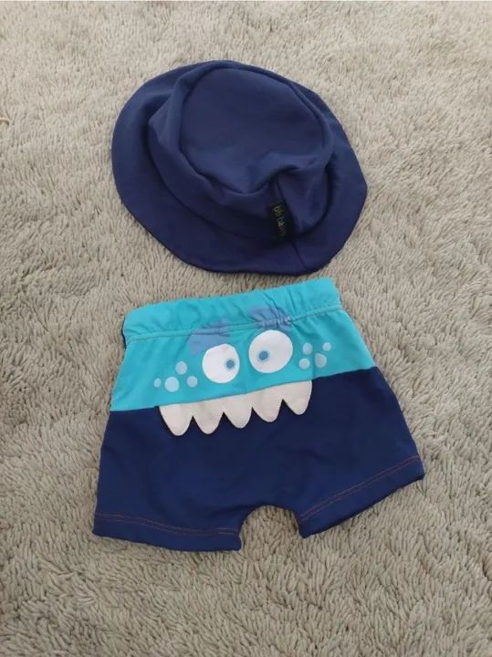 Conjunto de Praia Infantil - Menino - Azul