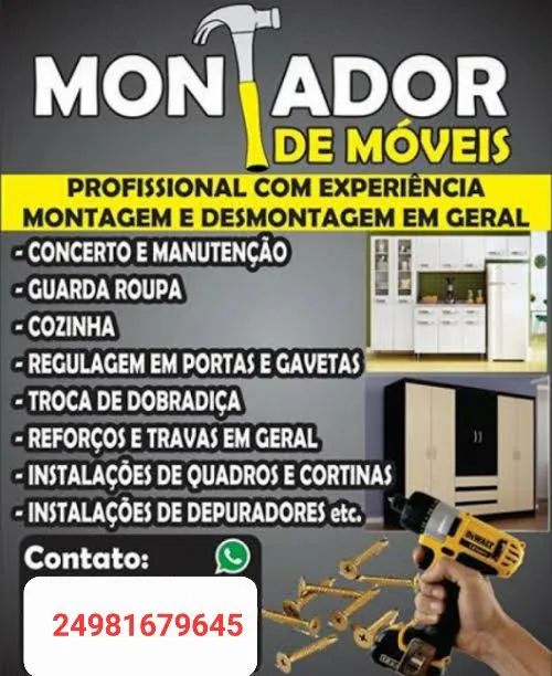 MONTADOR DE MÓVEIS PROFISSIONAL Nota 10