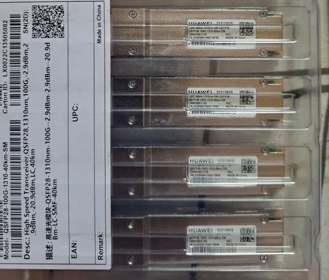 1 par gbic Huawei 100gb 40km novo loja!