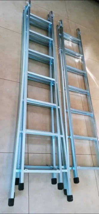 ESCADAS EXTENSIVA FERRO GALVANIZADO NOVAS 7 DEGRAUS