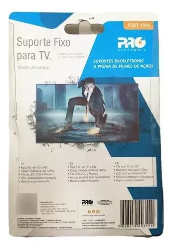 Suporte Fixo Universal Para Tv's Até 100'' - Pro Eletronic - Foto 2