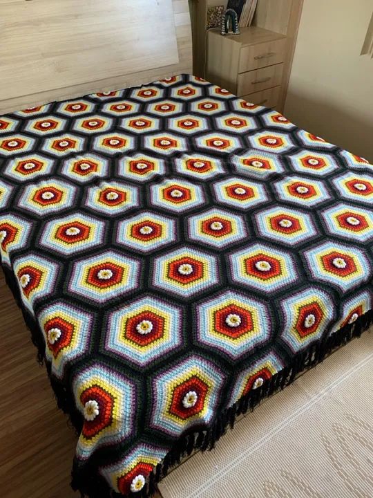 Colcha de crochê tamanho casal - Foto 2