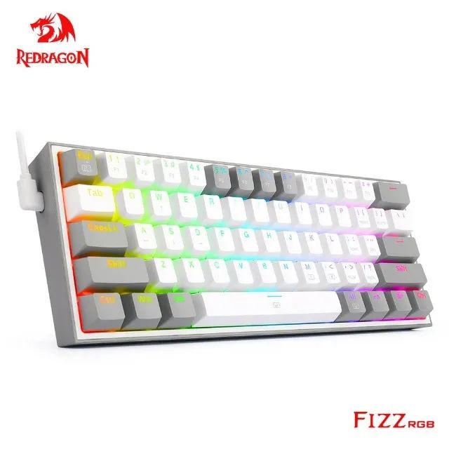 Teclado Mecânico gamer Redragon Fizz K617 luz RGB - Foto 3