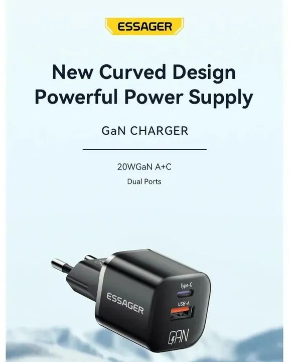Carregador Rápido 20W  USB e tipo C  Essager  - Foto 2