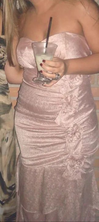 Vestido longo rosa seco  - Foto 2