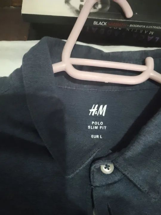 Camiseta Polo H&M Azul G - Foto 5