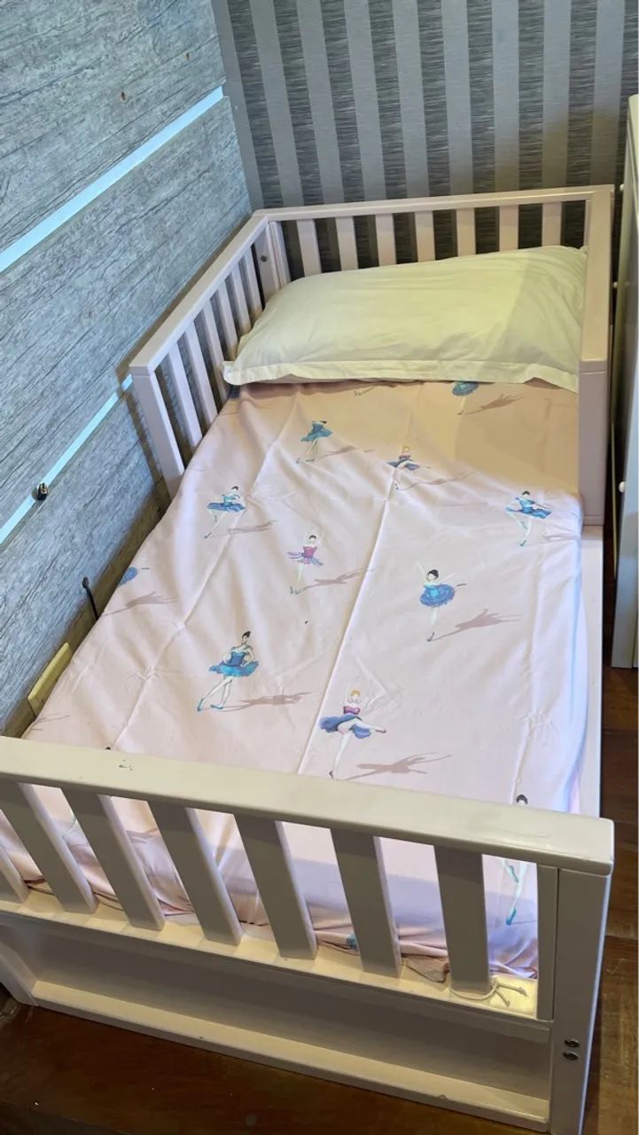 Cama de madeira maciça laqueada tamanho junior  - Foto 3