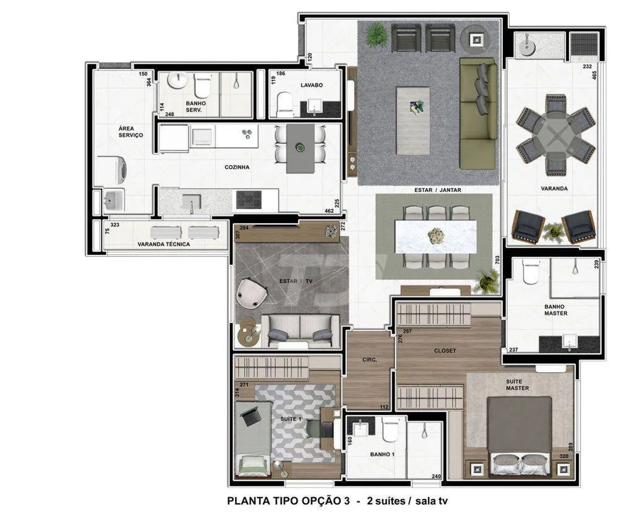 Apartamento com 3 dormitórios à venda, 126 m² por R$ 1.690.394,00 - Ecoville - Curitiba/PR - Foto 2