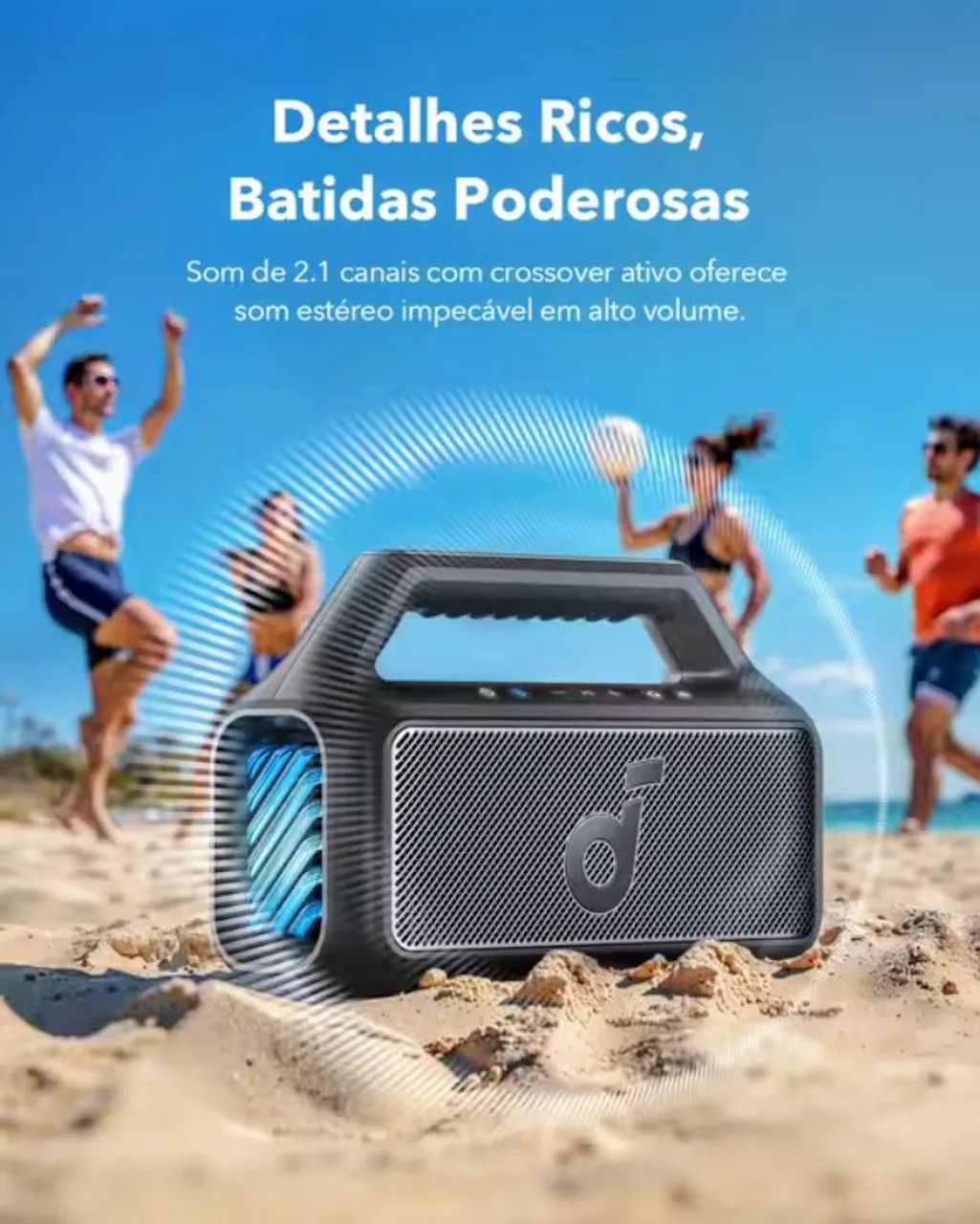 Caixa de som Anker Boom 2 Bluetooth 5.3 IPX7 80W (nova) - Foto 3