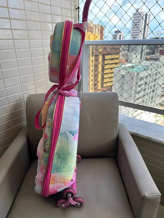 Bolsa escolar Infantil Princesa - Rosa - Foto 3