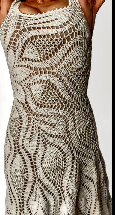 Vestido artesanal  Crochê Casamento/ Versátil nude - Foto 2