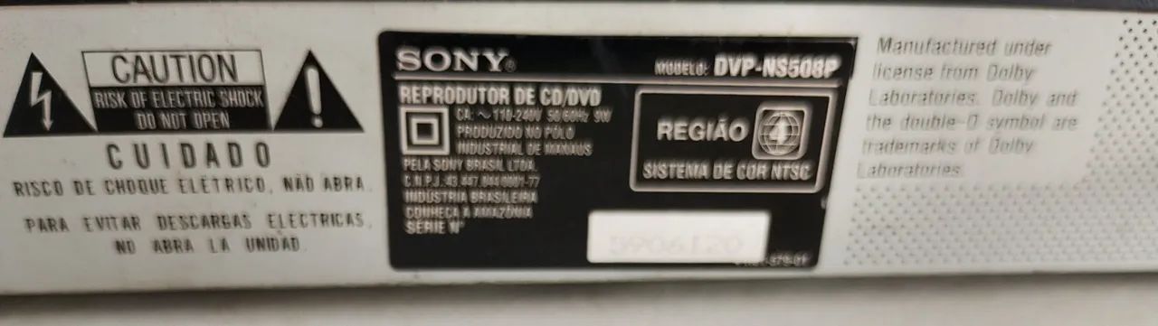 APARELHO DVD SONY!!! PERFEITO ESTADO DE FUNCIONAMENTO. BRINDE: UM  DISCO DE DVD ORIGINAL! - Foto 2