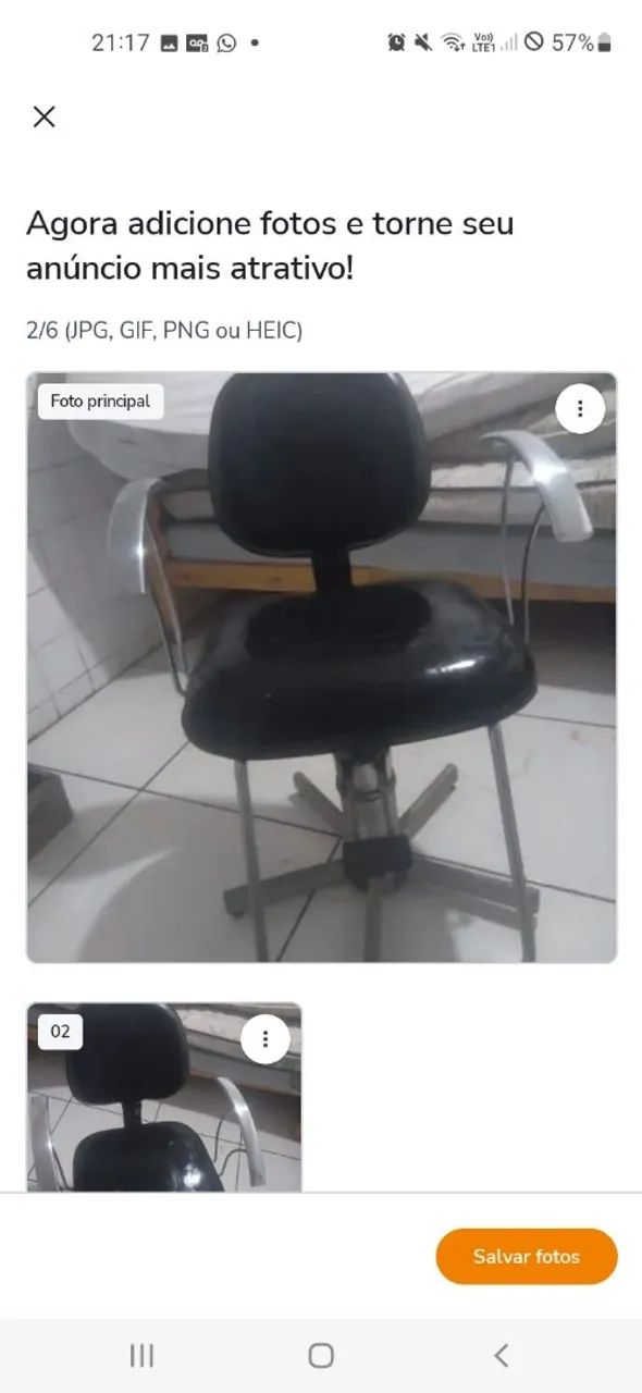 Cadeira de  salao de beleza barbearia
