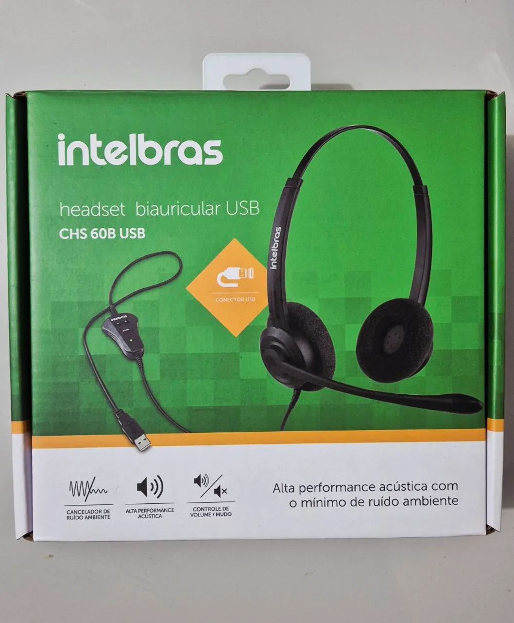 Headset biauricular Intelbras CHS60B USB