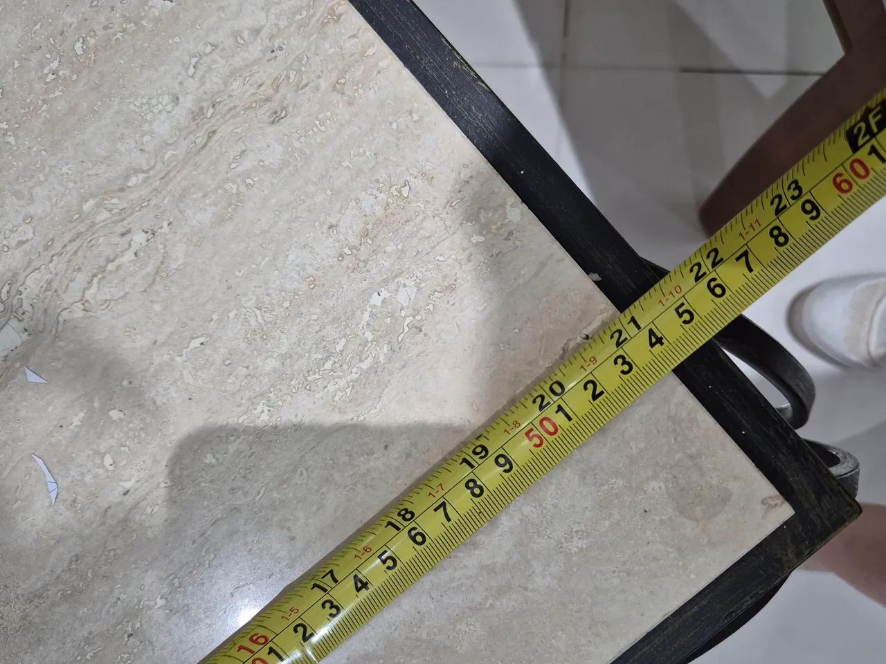 Mesa de centro em ferro e mármore traventino  - Foto 4