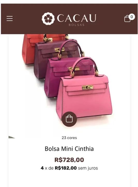 Bolsa de Luxo Rosa - Foto 4