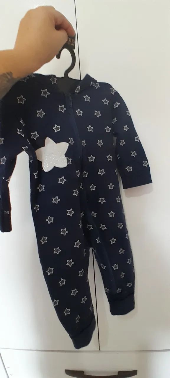 Macacão Bebê Estampa de Estrelas - Foto 3