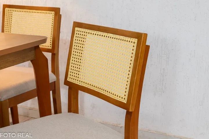 Mesa de Jantar Alegra  1,20m c 4 Cadeiras Madeira Maciça  -  Pague somente na entrega! - Foto 3