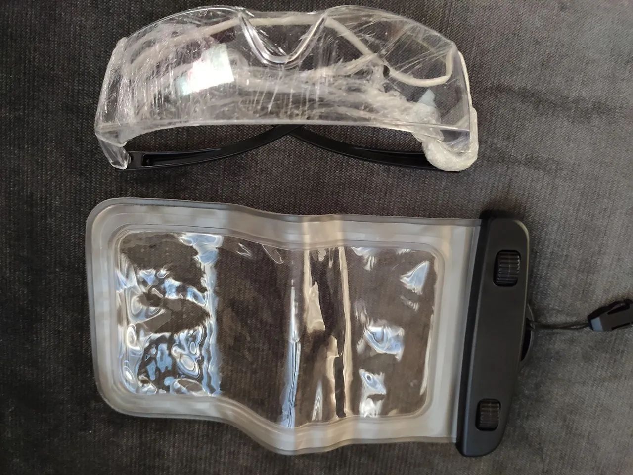 Óculos de proteção transparente + proteção celular 