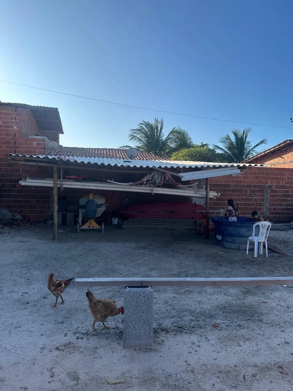Vendo esse terreno com baldrame de 12 kit net