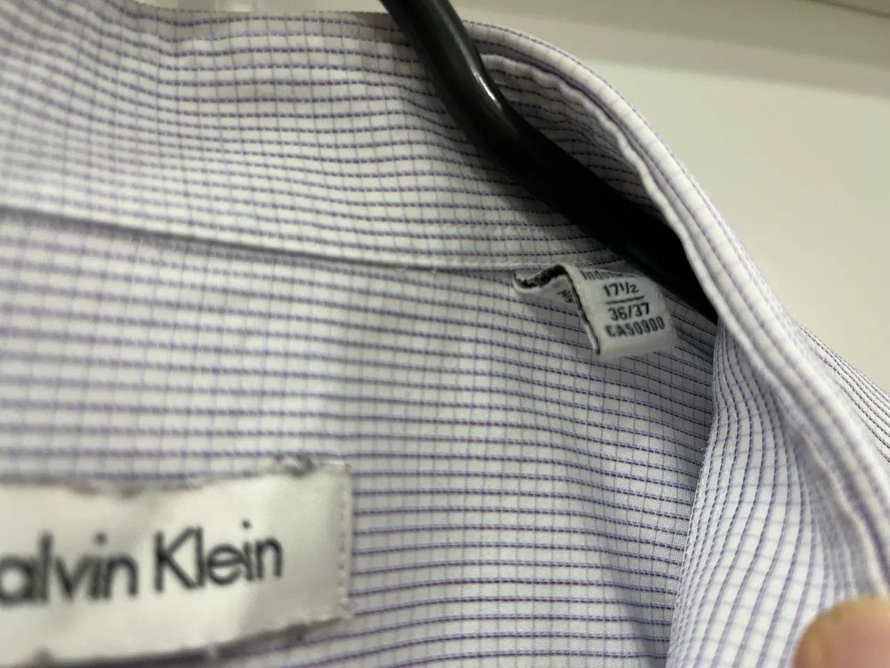 Camisa Calvin Klein cinza tamanho 17 1/2 - Foto 4