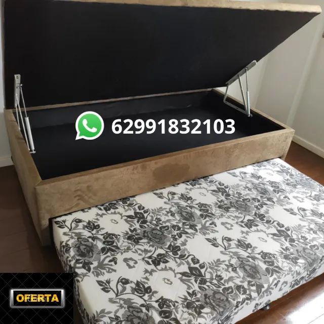 Box baú solteirão com auxiliar na espuma  - Foto 2