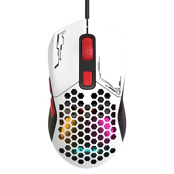 Mouse Gamer com Fio 7200 Dpi, RGB, Design Customizável, Branco - Xtrike-ME GM-316W - Foto 3